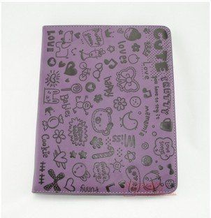 Morton Cute Leather Magic Girl Smart Cover Case for iPad 2 new 3   purple: Computers & Accessories
