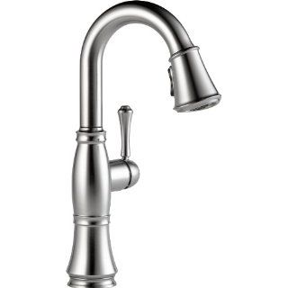 Delta Faucet 9997 AR DST Cassidy, Single Handle Bar/Prep Faucet, Arctic Stainless   Touch On Kitchen Sink Faucets  