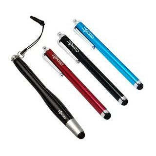 COSMOS  (Deluxe) 2 color Ball pointed 2 in 1 Stylus Pen + COSMOS 3 pcs Aqua Blue/Black/Red Capacitive Stylus/styli Touch Screen Cellphone Tablet Pen for Apple NEW iPad mini 2 iPad 3 iPhone 5 3GS 4 4S/Kindle Fire HD/Galaxy Tab 2 / Galaxy S3 / Transformer/t