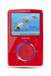 SanDisk Sansa Fuze 4 GB Video MP3 Player (Red) : MP3 Players & Accessories