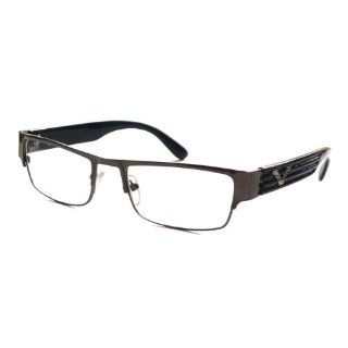 ITALO COOL Metal Frame Designer Style Rx able Clear Lens Eye Glasses BRONZE/B: Clothing