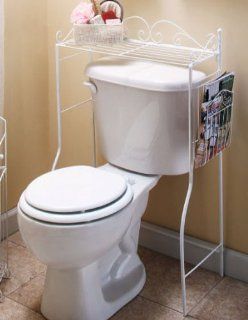 Metal Wire Bathroom Over the Toilet Shelf in White : Other Products : Everything Else