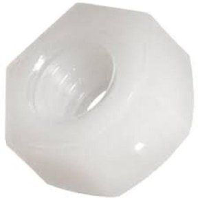 PVC Hex Nut, Gray, 5/16" 18 Thread Size, 1/2" Width Across Flats, 17/64" Thick (Pack of 25): Industrial & Scientific