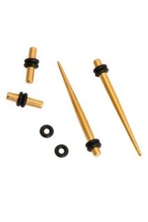Morbid Metals Gold Micro Plug And Taper 4 Pack Size : 8: Clothing