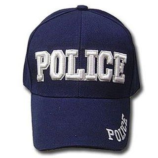 NAVY BLUE POLICE BASEBALL CAP HAT LAW ENFORCEMENT ADJ: Sports & Outdoors