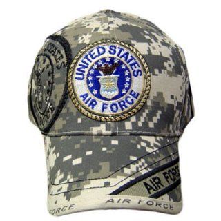 US AIR FORCE SEAL DIGITAL STONE CAMOUFLAGE CAP HAT ADJ: Sports & Outdoors
