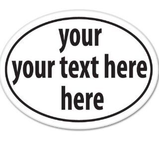 OVAL CUSTOM TEXT ANY SIZE any LOGO any Quan Office Motivation Car Sticker Decal Phone Small 5": Everything Else