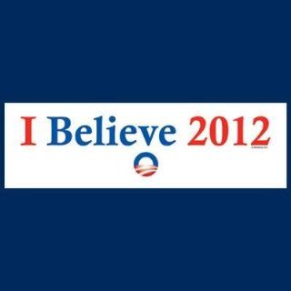 Printed I believe 2012 color political election 2012 Barack Obama Joe Biden Mitt Romney Paul Ryan Republican Democrat sticker decal for any smooth surface such as windows bumpers laptops or any smooth surface.: Everything Else