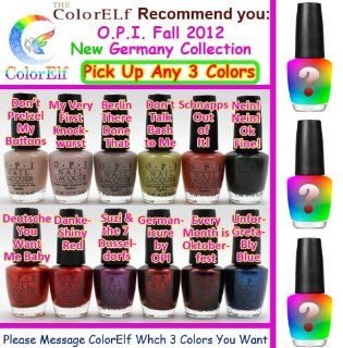 OPI 2012 Fall Germany Collection ,Pick up Any Color You Like!! (Full Size) (Pick Up Any 3 Colors (Message ColorElf 3 colors'names you like)): Health & Personal Care