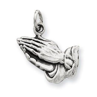 Praying Hands Pendant in Sterling Silver   Nice   Women: GEMaffair Jewelry