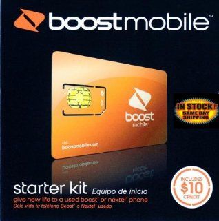 Boost Mobile 64K SIM Card with $10.00 Account Credit and Activation Code: Cell Phones & Accessories