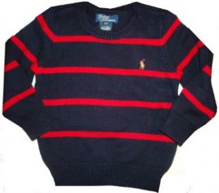 Polo by Ralph Lauren Infant Boys Sweater Blue/Red w/ Pony Available in Several Sizes (4T): Clothing
