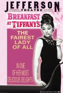 Breakfast at Tiffanys   New   Pink Jefferson Theatre Huge Film Gloss PAPER POSTER measures approximately 100x70 cm Greatest Films Collection Directed by Blake Edwards. Starring Audrey Hepburn, George Peppard, Patricia Neal.   Prints