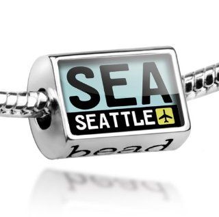 Beads "Airport code "SEA / Seattle" country United States   Pandora Charm & Bracelet Compatible NEONBLOND Jewelry & Accessories Jewelry
