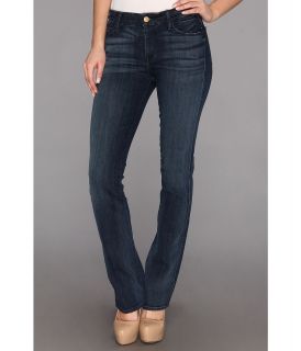 7 For All Mankind Short Inseam Skinny Bootcut in Slim Ilusion Dark Destroy Womens Jeans (Blue)