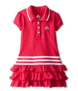 adidas Kids Triple Tier Polo Dress Girls Dress (Red)