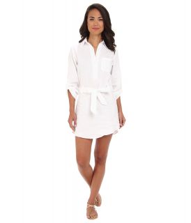 La Blanca Corsica Linen Shirtdress Womens Swimwear (White)