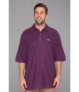 Tommy Bahama Big & Tall Big Tall Emfielder Polo Shirt Mens Short Sleeve Pullover (Purple)