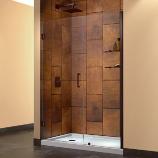 Dreamline SHDR20517210S06 Frameless Shower Door, 51 to 52 Unidoor Hinged, Clear 3/8 Glass Oil Rubbed Bronze