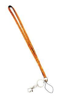 Colored Rhinestone Lanyards with ID Badge Holder & Key Chain Attached  Perfect for Nurses, Doctors, Lawyers, Gifts, Students and Anyone Else Who is Required to Wear an ID Badge or Simply us as a Rhinestone Keychain (REGULAR ORANGE) : Office Products