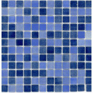 Elida Ceramica Recycled Marine Glass Mosaic Square Indoor/Outdoor Wall Tile (Common: 12 in x 12 in; Actual: 12.5 in x 12.5 in)