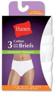 Hanes Comfort Soft Low Rise Brief 3 Pack White, 10 White at  Womens Clothing store: Briefs Underwear