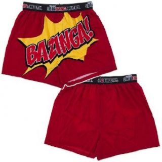 Briefly Stated Men's Bazinga Boxer, Multi, Small: Clothing