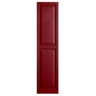 Alpha 2 Pack Cranberry Raised Panel Vinyl Exterior Shutters (Common: 71 in x 15 in; Actual: 70.25 in x 14.75 in)