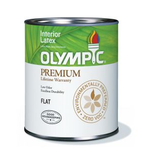 Olympic 31 fl oz Interior Flat Ultra White Latex Base Paint