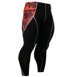 Fixgear Mens Womens Tights Compression Spandex Skin Base layer Pants Black S ~ 2XL : Running Compression Tights : Sports & Outdoors