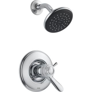 Delta Lahara Chrome 1 Handle Shower Faucet Trim Kit with Rain Showerhead