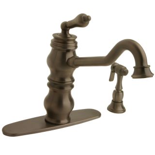 Giagni Giardino Oil Rubbed Bronze 1 Handle Pull Out Kitchen Faucet with Side Spray