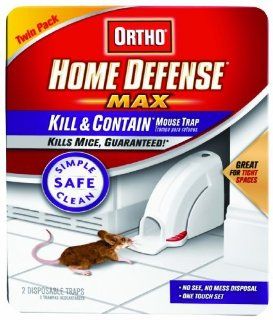 Ortho 0320110 Home Defense Max Kill & Contain Mouse Trap, Disposable 2 Pack Garden, Lawn, Supply, Maintenance : Lawn And Garden Spreaders : Patio, Lawn & Garden