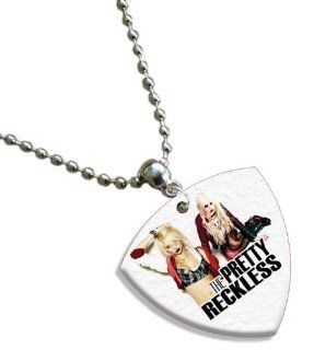 Pretty Reckless Chain / Necklace Bass Guitar Pick Both Sides Printed: Musical Instruments
