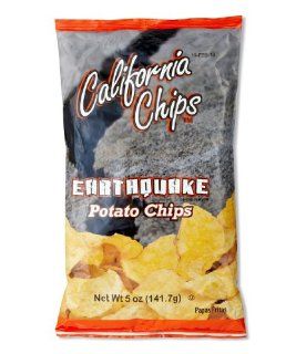 CALIFORNIA CHIPS Earthquake Flavor All Natural Potato Chips   5 Ounces : Grocery & Gourmet Food
