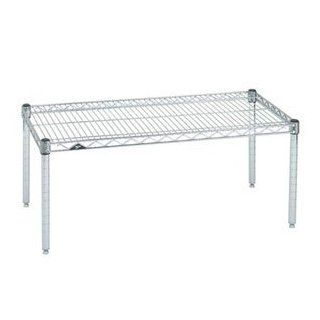 Omega Precision   24" Deep x 72" Wide x 14" High Chrome Dunnage Rack<br> Kit Contains: 1 Chrome Wire Shelf 24" Deep x72" Wide 4 Chrome Poles 14" High: Industrial & Scientific