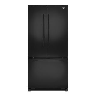 Maytag 21.7 cu ft French Door Refrigerator with Single Ice Maker (Black) ENERGY STAR