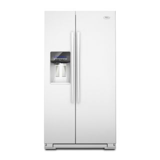 Whirlpool 26.4 cu ft Side By Side Refrigerator with Single Ice Maker (White) ENERGY STAR