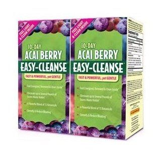 ACAI BERRY Easy Cleanse Formula   Detoxify & Reduce Bloating   40 Tablets (Pack of 2): Health & Personal Care