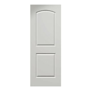 ReliaBilt 2 Panel Round Top Hollow Core Smooth Molded Composite Right Hand Interior Single Prehung Door (Common: 80 in x 32 in; Actual: 81.75 in x 33.75 in)