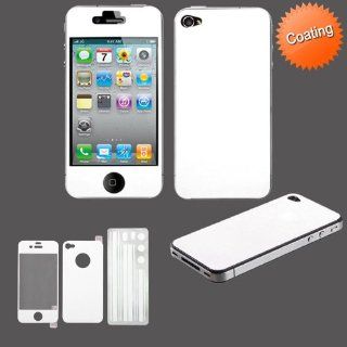 Full Body Protective Sticker Fits Apple iPhone 4 4S White Coating with LCD Screen Protective Film AT&T, Verizon (does NOT fit Apple iPhone or iPhone 3G/3GS or iPhone 5/5S/5C): Cell Phones & Accessories