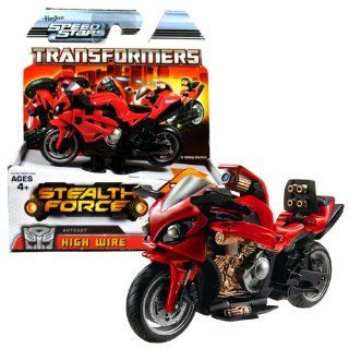 Hasbro Year 2010 Transformers Speed Stars Stealth Force Series 4 Inch Long Vehicle with Hidden Weapon Set   Autobot Motorcycle HIGH WIRE (*Please Note that Vehicle Does Not Convert to Robot): Toys & Games