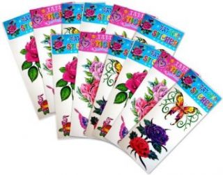 Fun Tattoo Sticker 12 pack (Contains Over 30 Tattoos!) #2325: Clothing