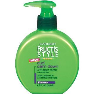 Garnier Fructis Style Curl Calm Down Anti Frizz Cream, Strong Hold, 6 Fluid Ounce : Hair Styling Creams : Beauty
