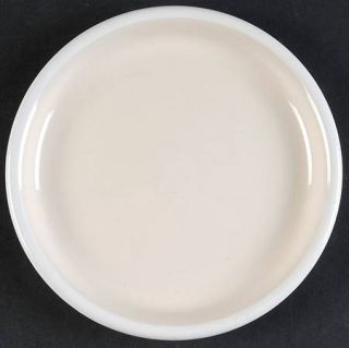 Studio Nova Cafe Au Lait Salad Plate, Fine China Dinnerware   Beige With White T
