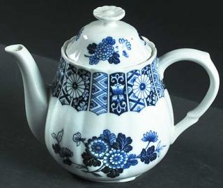 Lipper & Mann (L & M) Blue Imari (L & M) Teapot & Lid, Fine China Dinnerware   B