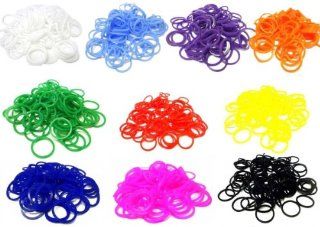 6000 Pieces Rubber Band Refill Mega Value Pack with Clips (Rainbow Colors 600 each of Red, Yellow, Green, Blue, Pink, Purple, Black, White, Turquoise, and Orange)   100% Compatible with all Looms: Toys & Games