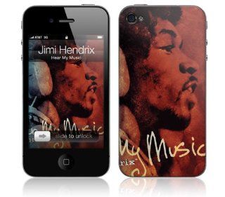 Zing Revolution MS JIMI50133 Jimi Hendrix   Hear My Music Cell Phone Cover Skin for iPhone 4/4S Cell Phones & Accessories