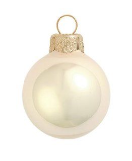 12ct Pearl Champagne Gold Glass Ball Christmas Ornaments 2.75" (70mm)  