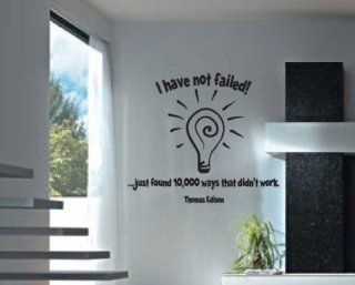 I Have Not FailedJust Found 10000 Ways That Didn't Work Thomas Edison Sports Vinyl Wall Decal Sticker Mural Quotes Words Li003ihavenotv   Wall Decor Stickers  